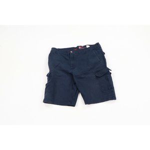 Vintage Red Bull Energy Drink Mens Size 40 Faded Spell Out Cargo Shorts Navy